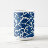 japanisch Inspiriertes Seamless Ocean Wave Muster Kaffeetasse (Mittel)