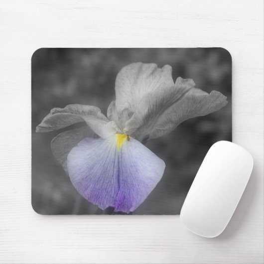 Japanisch Iris Blume Schwarz-weiß Mousepad (Mit Mouse)