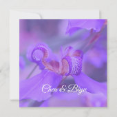 Japanisch Iris Custom Wedding Einladung (Rückseite)