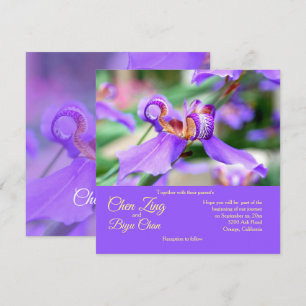 Japanisch Iris Custom Wedding Einladung