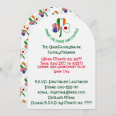 Japanisch Irisch USA Kleeblatt Family Wiedersehen Einladung (Vorne/Hinten)