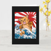 Japanisch Kaiju Cat Anime Manga kawaii otaku Karte (Gelbe Blume)
