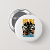 Japanisch Kaiju Cthulhu Button (Vorne & Hinten)