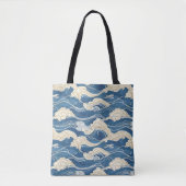 Japanisch Kanagawa Wave Pattern Tasche (Vorderseite)