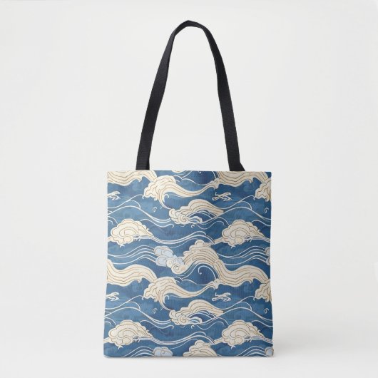 Japanisch Kanagawa Wave Pattern Tasche (Vorderseite)