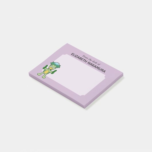 Japanisch Kappa Yokai Monster - Personalisiert Post-it Klebezettel (angewinkelt)