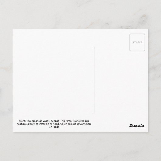 Japanisch Kappa Yokai Postkarte (Rückseite)