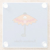 Japanisch Karakasa Umbrella Ghost: Cartoon Yokai Glasuntersetzer (Rückseite)