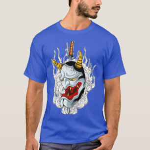 Japanisch Katana Anime Mask Manga Devil Premium T- T-Shirt