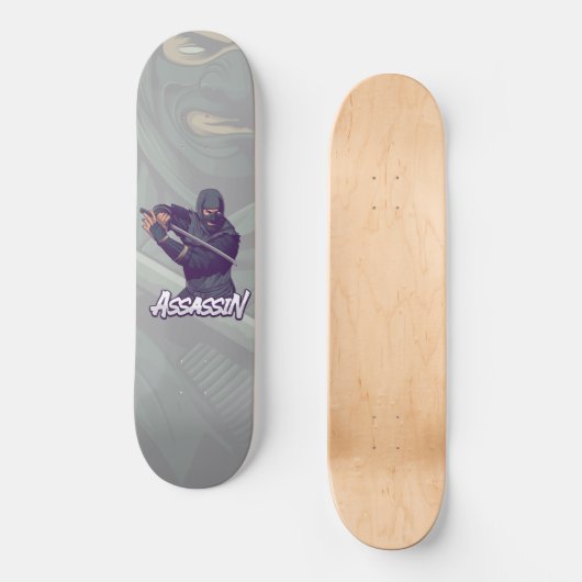 Japanisch Katana Ninja Assassin Skateboard (Vorderseite)