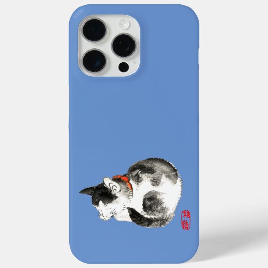 Japanisch Katze schwarz und weiß schlafen Case-Mate iPhone Hülle (Rückseite)