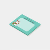 Japanisch Katzenkatze Personalisiert Post-it Klebezettel (angewinkelt)