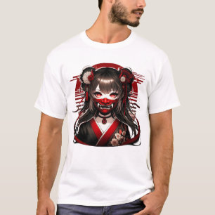 Japanisch Kawaii Anime Girl Gothic Waifu Otaku Oni T-Shirt