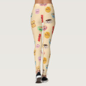 Japanisch Kawaii Style Frühstück Coffee Coffee Bac Leggings (Rückseite)