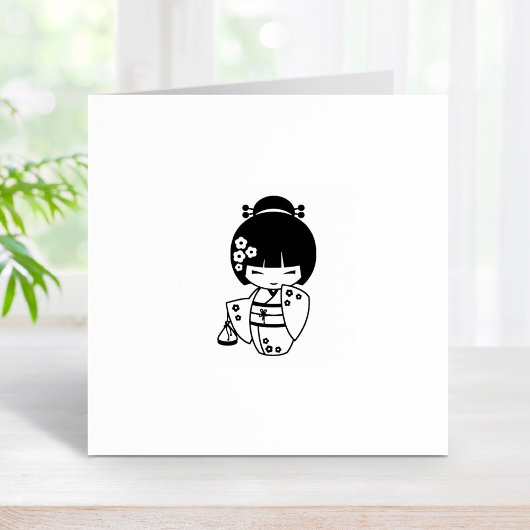 Japanisch Kimono Geisha 2 Gummistempel
