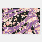 Japanisch Kimono Mix Muster Geschenkpapier Set (Vorderseite 2)