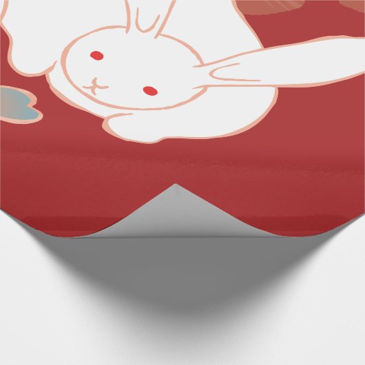 Japanisch Kimono Niedlich Rabbits Fine Art Geschenkpapier (Ecke)