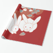 Japanisch Kimono Niedlich Rabbits Fine Art Geschenkpapier (Ungerollt)