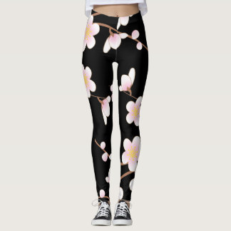 Japanisch Kimono Patern C Leggins Black