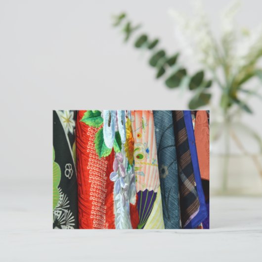 Japanisch Kimono Postkarte (Stehend Vorderseite)