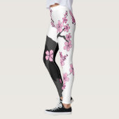 Japanisch Kimono Schwarz und Weiß Leggings (Links)