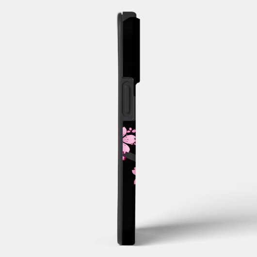 Japanisch Kimono Schwarz-Weiß-Rosa Sakura Case-Mate iPhone Hülle (Rückseite / Rechts)