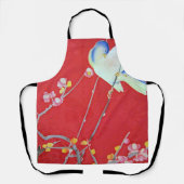 Japanisch KIMONO Textil, Bluebird Schürze (Vorderseite)