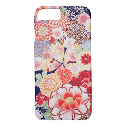 Japanisch KIMONO Textil, Blume Case-Mate iPhone Hülle (Rückseite)