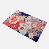 Japanisch KIMONO Textil, Blume Fußmatte (Schrägansicht)