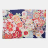 Japanisch KIMONO Textil, Blume Geschirrtuch (Horizontal)