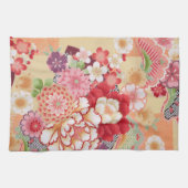 Japanisch KIMONO Textil, Blume Küchentuch (Horizontal)