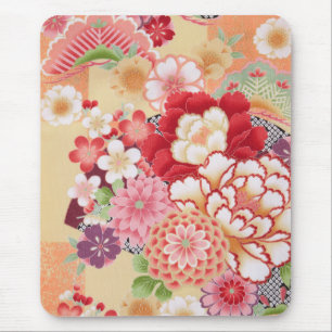 Japanisch KIMONO Textil, Blume Mousepad