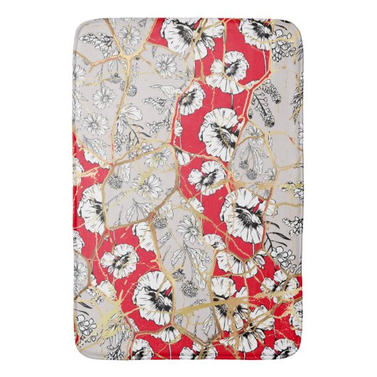 Japanisch Kintsugi. Badematte (Vorderseite Vertikal)