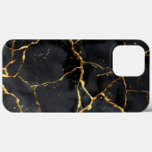 Japanisch Kintsugi Black & Gold Case-Mate iPhone Hülle (Rückseite (Horizontal))