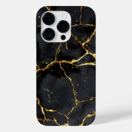 Japanisch Kintsugi Black & Gold Case-Mate iPhone 14 Pro Hülle