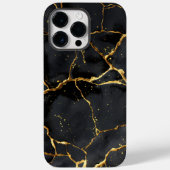 Japanisch Kintsugi Black & Gold Case-Mate iPhone Hülle (Rückseite)