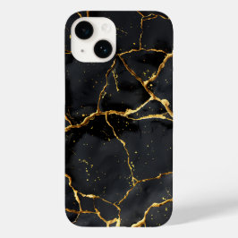 Japanisch Kintsugi Black & Gold Case-Mate iPhone 14 Hülle