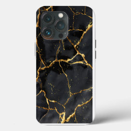 Japanisch Kintsugi Black & Gold iPhone 13 Pro Hülle