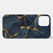 Japanisch Kintsugi Dark Blue Case-Mate iPhone Hülle (Rückseite (Horizontal))