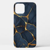 Japanisch Kintsugi Dark Blue Case-Mate iPhone Hülle (Rückseite)