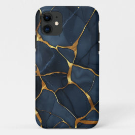 Japanisch Kintsugi Dark Blue Case-Mate iPhone Hülle