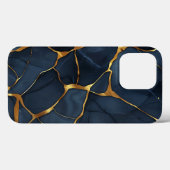 Japanisch Kintsugi Dark Blue Case-Mate iPhone Hülle (Rückseite (Horizontal))