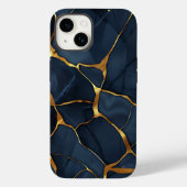 Japanisch Kintsugi Dark Blue Case-Mate iPhone Hülle (Rückseite)