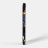 Japanisch Kintsugi Dark Blue iPhone Hülle (Rechte Seite)