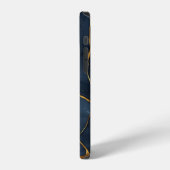 Japanisch Kintsugi Dark Blue iPhone Hülle (Linke Seite)