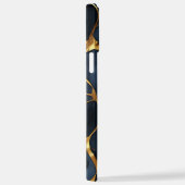 Japanisch Kintsugi Dark Blue iPhone Hülle (Rechte Seite)