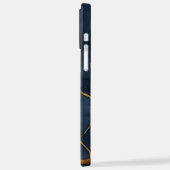 Japanisch Kintsugi Dark Blue iPhone Hülle (Linke Seite)