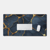 Japanisch Kintsugi Dark Blue Schreibtischunterlage (Tastatur & Maus)