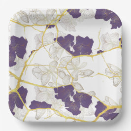 Japanisch Kintsugi. Doppelseitig. Pappteller