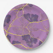 Japanisch Kintsugi. Doppelseitig. Pappteller (Vorderseite)